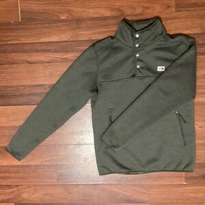 The  North Face Men's Sherpa Patrol 1/4 SNAP Heavy Fleece Green Pullover Size S